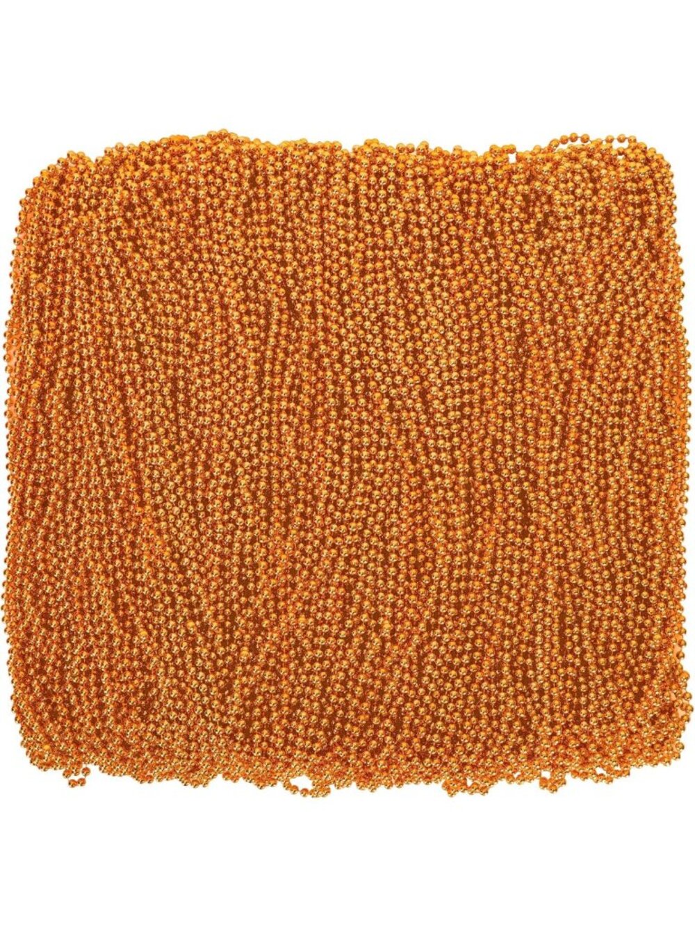 Vibrant 33" Orange Beaded Necklace - 200 PCS Mardi Gras Party Accessories